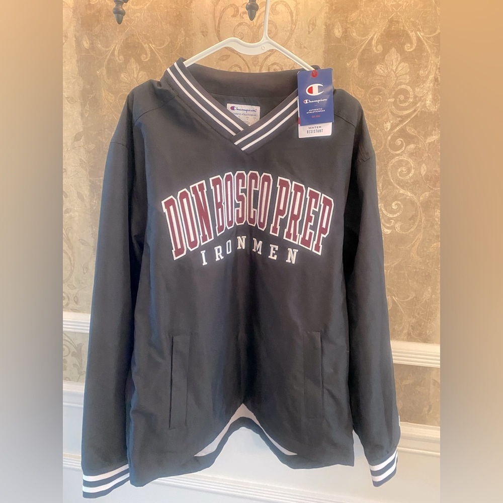 Champion Don Bosco Gray V-Neck Jacket